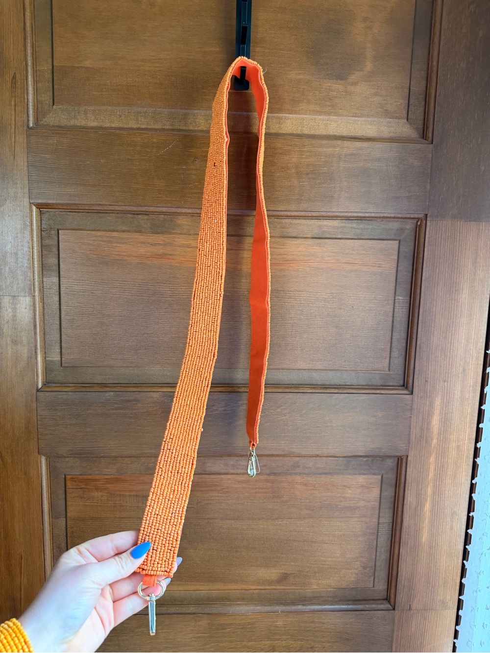 🎀 PICK 5/$25 🎀 ORANGE BEADED PURSE STRAP 🍊
